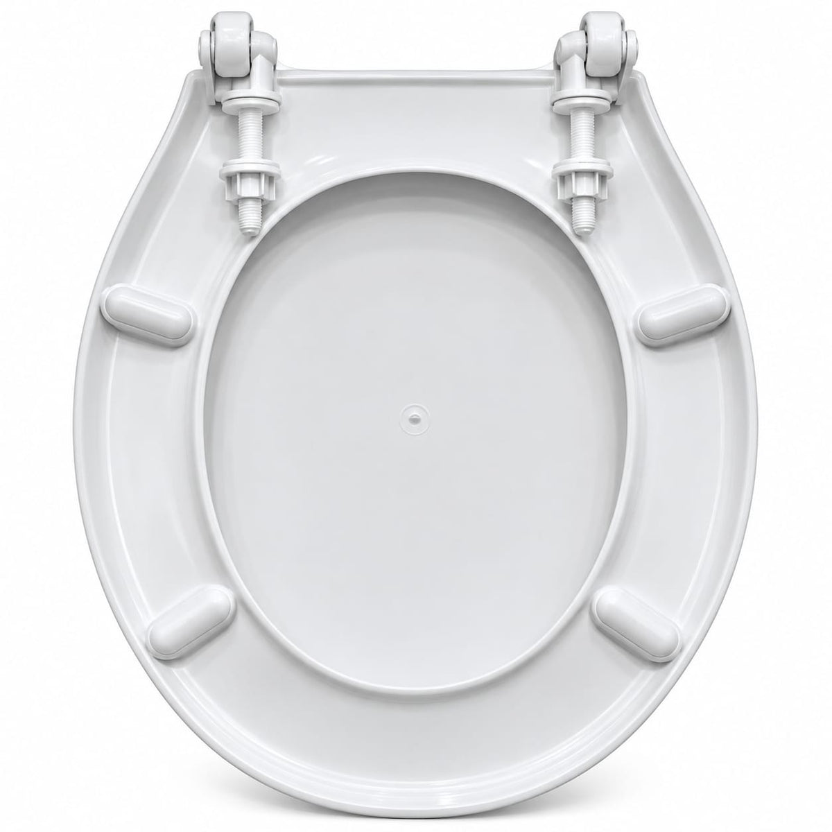 Capac WC thermoplast alb, cu sistem de prindere inclus