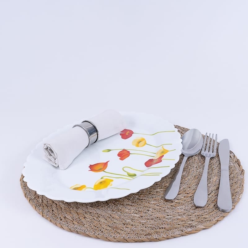 🍽️ Serviciu de masă Eljado 18 piese – Opal Glassware – Design floral elegant, stil franțuzesc 🇫🇷 🌸