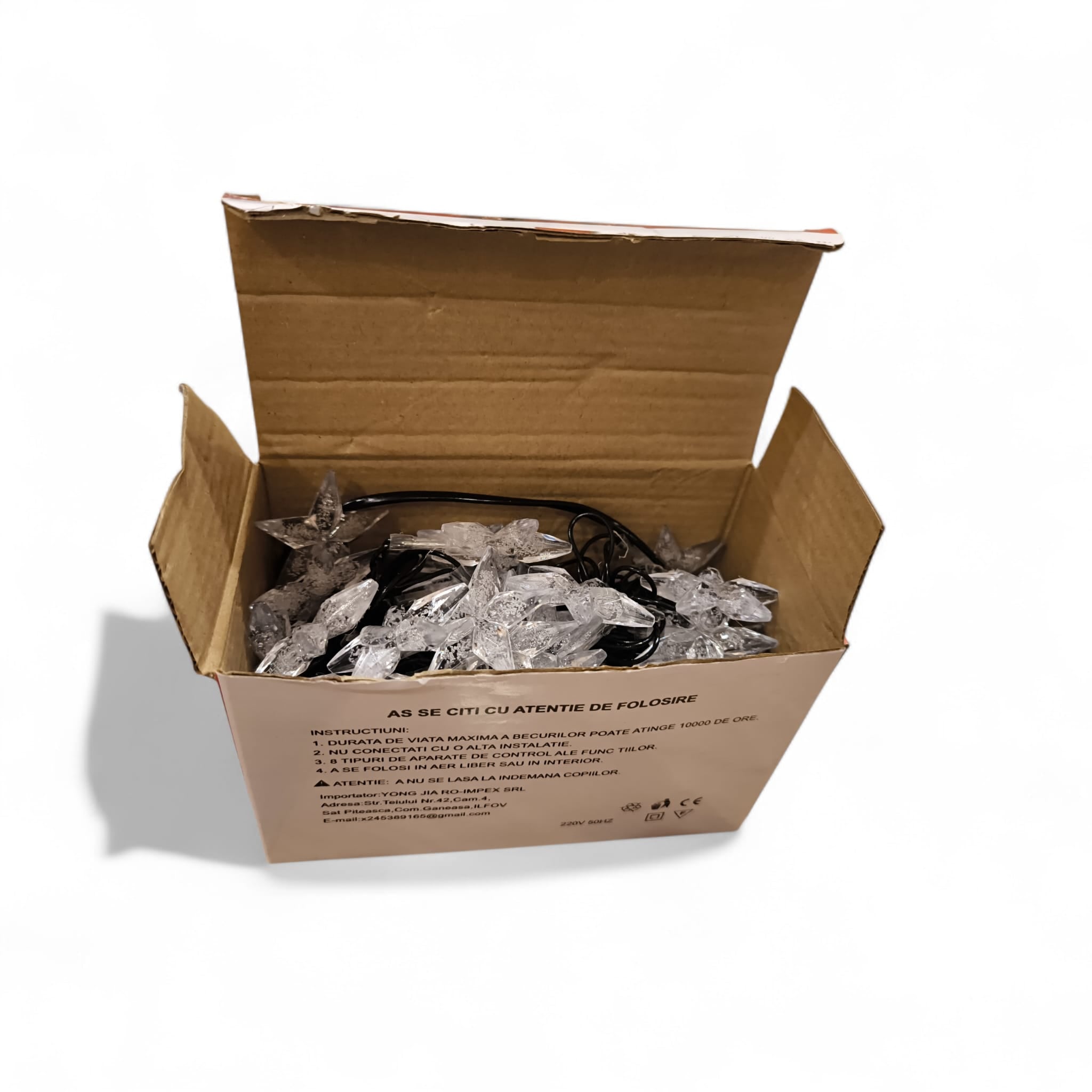 ⭐ Instalație Stele LED – 40 LED-uri, Multicolor – Decor Magic de Crăciun