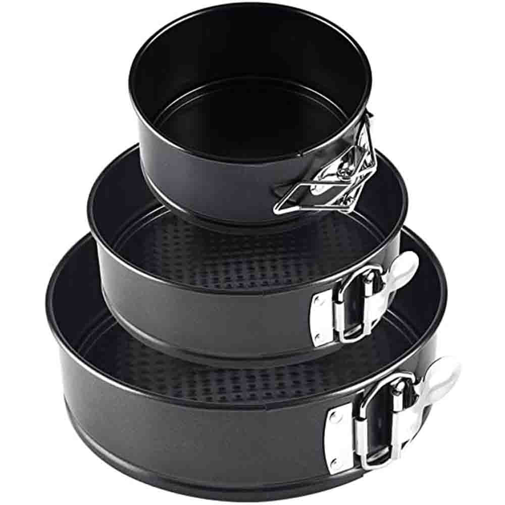 Set 3 forme rotunde pentru tort – detasabile, cu fund detasabil (12 / 14 / 16 cm)