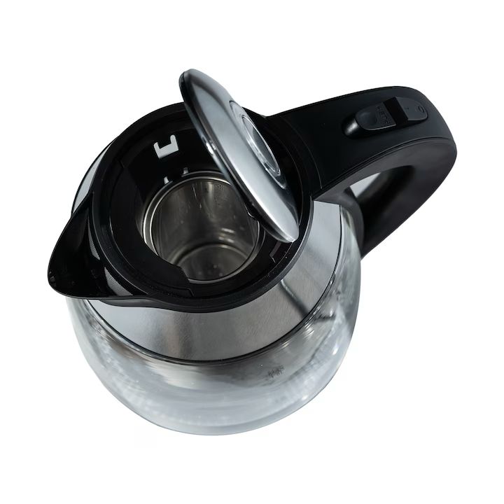 Fierbator Electric Zilan ZLN-8948 – 1.8L, 2200W, cu Filtru pentru Ceai, Corp din Sticla Termorezistenta, Iluminare LED