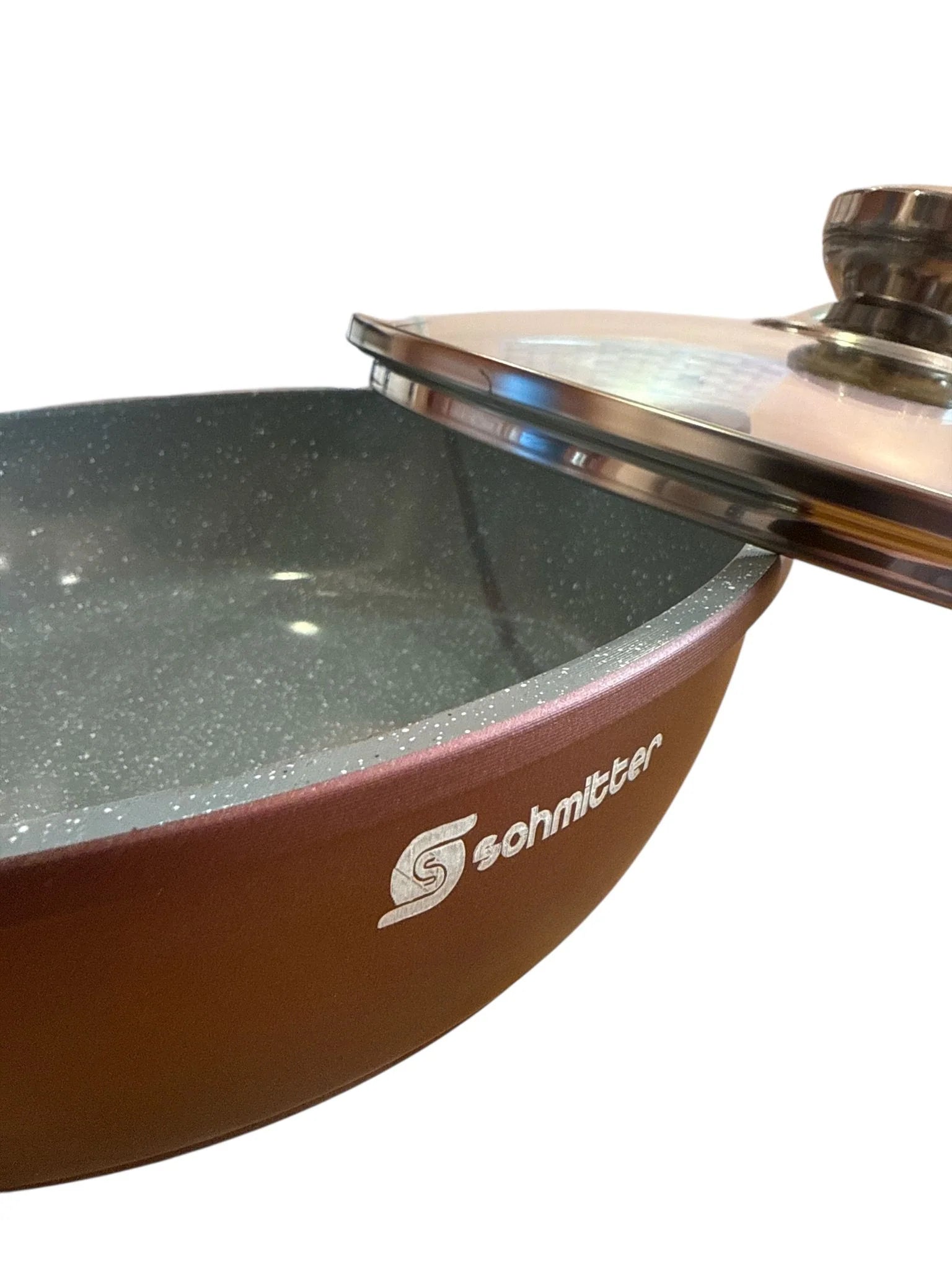 Cratita Schmitter 24 cm cu capac din sticla interior ceramic compatibila inductie