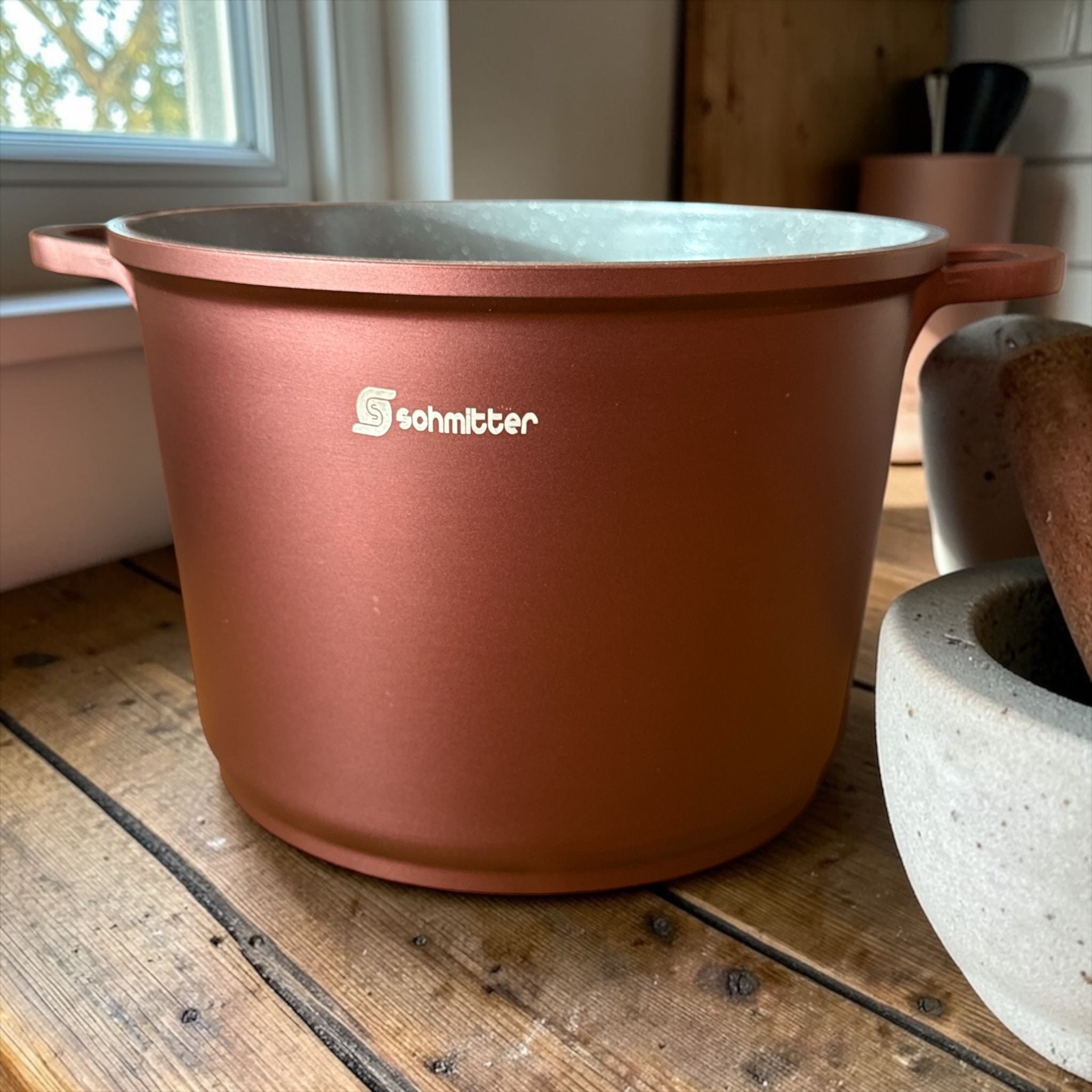 Oala Inalta Schmitter Ceramica 24 cm 7 L cu Capac Paleta cadou