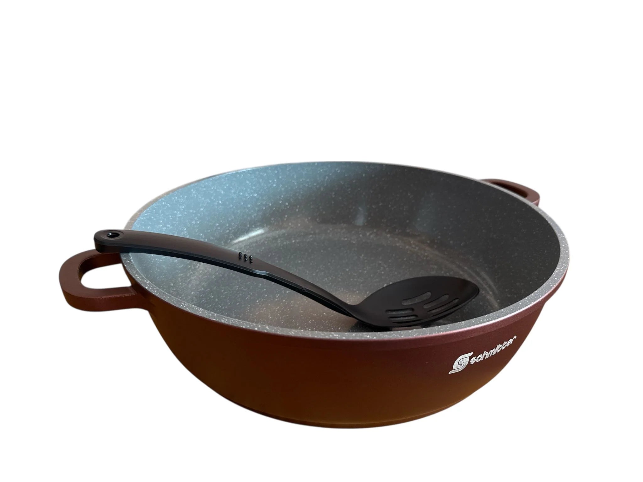 Cratita joasa Schmitter 32 cm 6.3 litri cu capac din sticla interior ceramic + paleta cadou