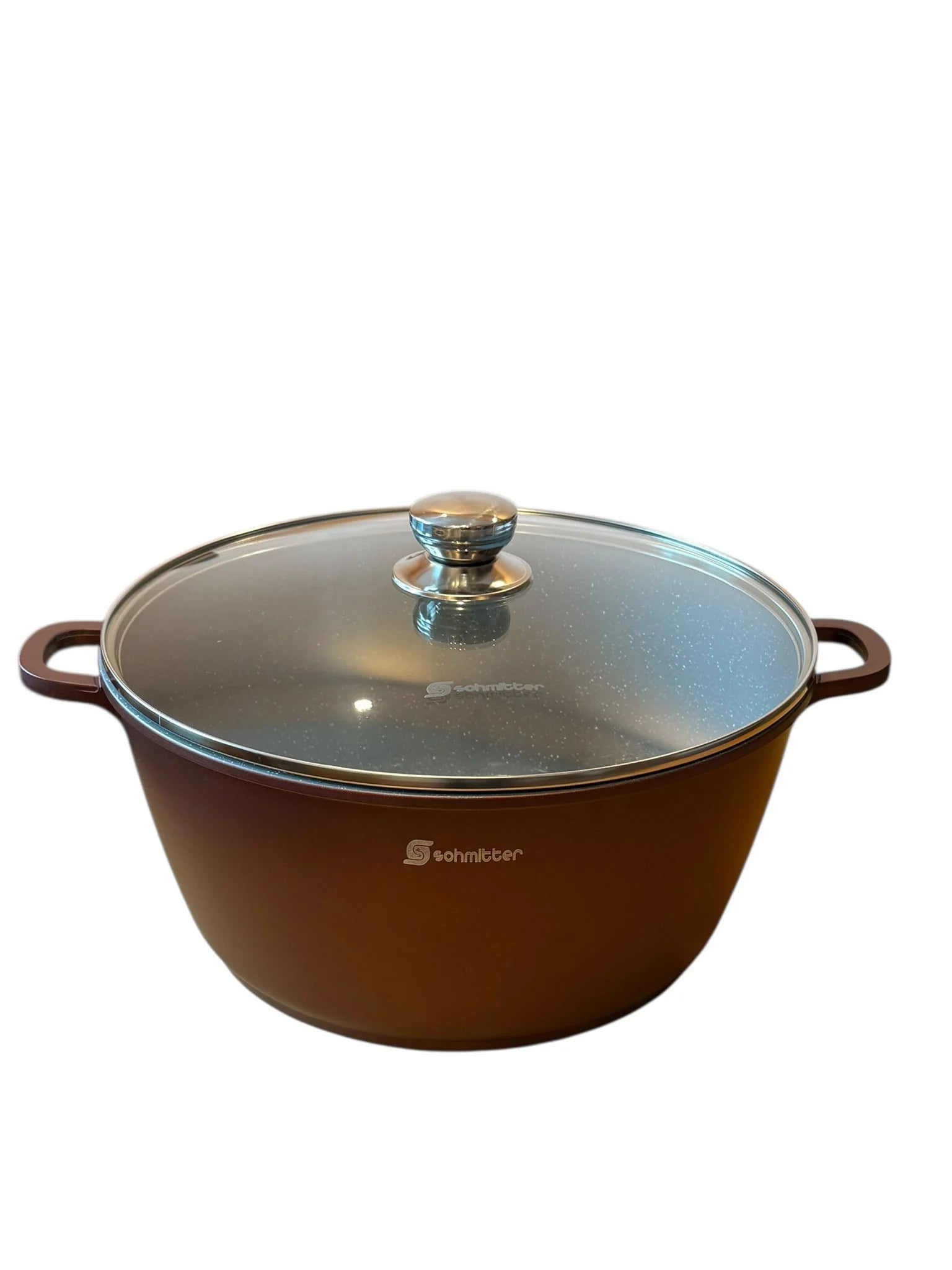 Oala din aluminiu turnat Schmitter 9L cu capac din sticla 32 cm interior ceramic