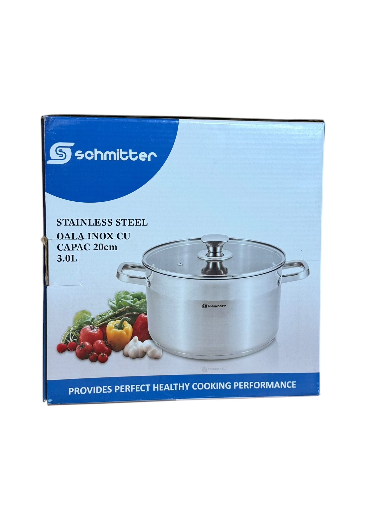 Oala Inox Schmitter cu Capac 20 cm 3L