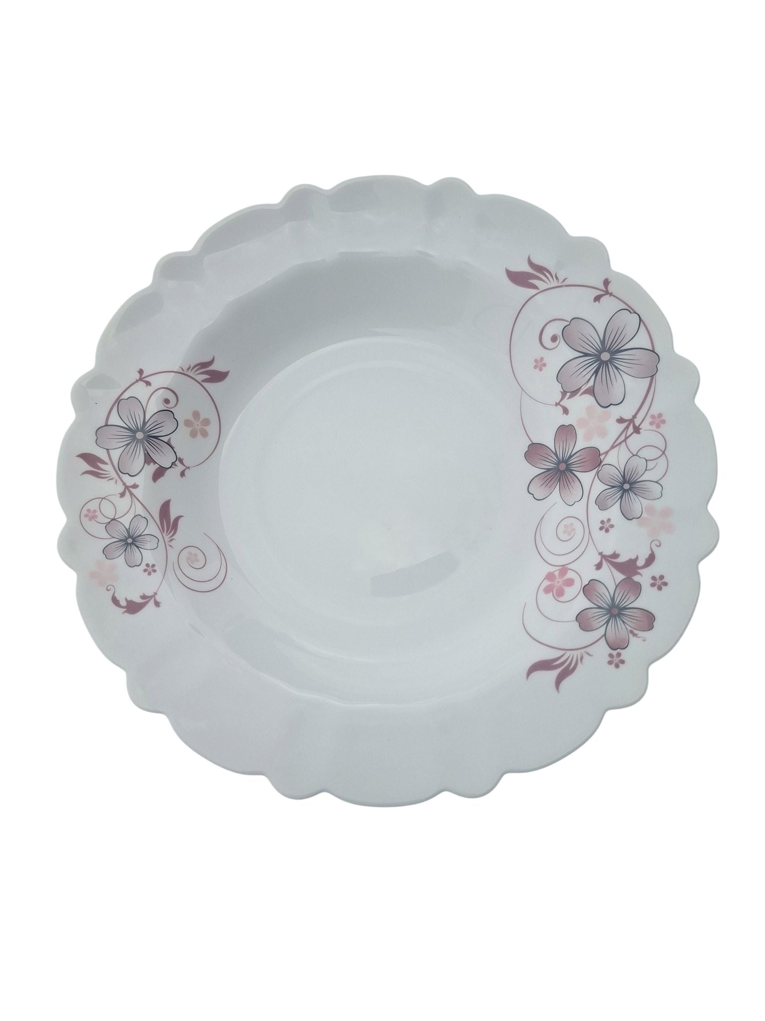 Serviciu de masa Eljado 18 piese Opal Glassware Model floral mov, design francez