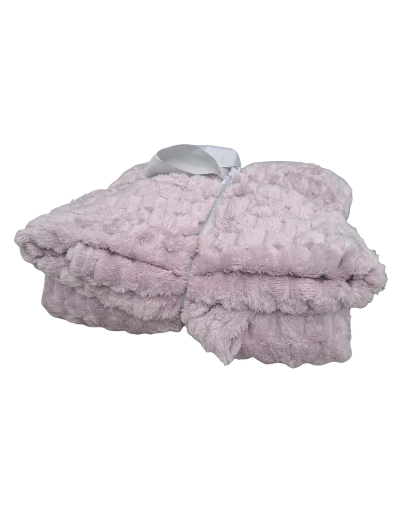 Patura Subtire si Pufoasa Sherpa Roz Pudra 200x230 cm Perfecta pentru Vara si Serile Racoroase