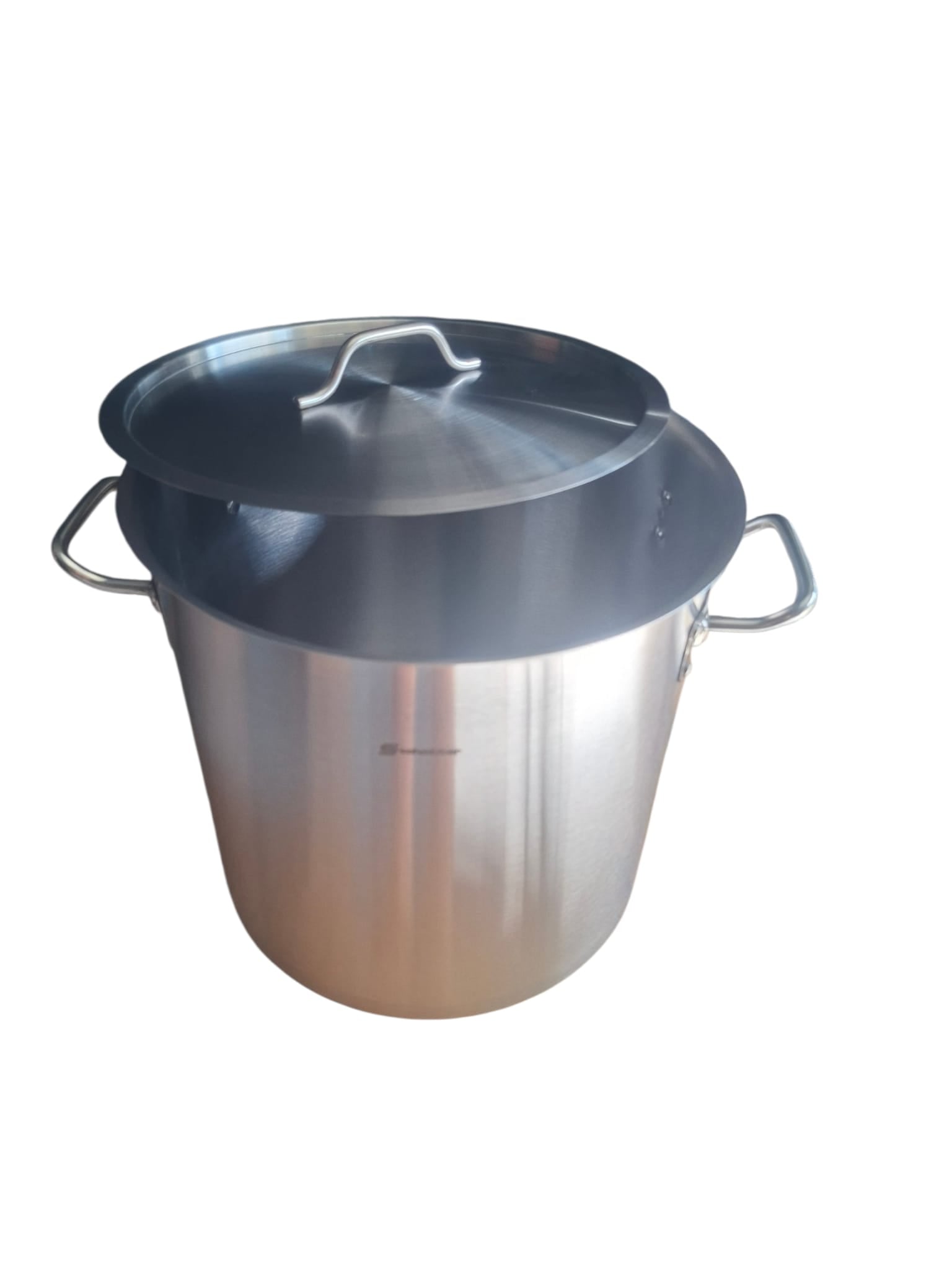 Oala Cilindrica Profesionala Inox 25L cu Capac Compatibila cu Inductie 32x32 cm