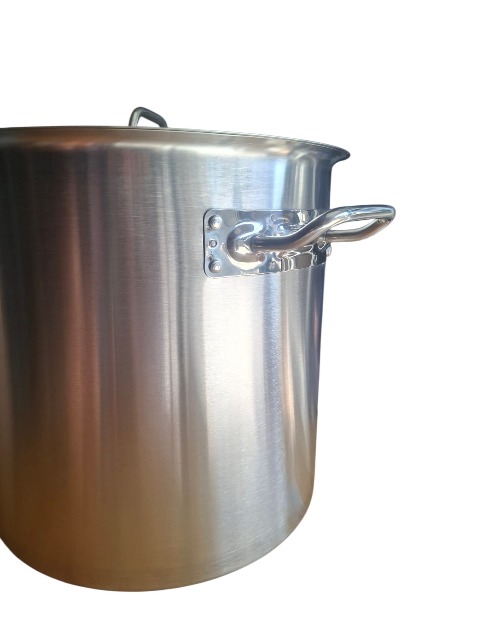 Oala Cilindrica Profesionala Inox 25L cu Capac Compatibila cu Inductie 32x32 cm