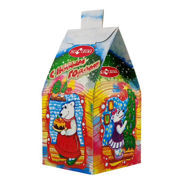 Punguța de Crăciun Bucuria – Cadou de Sărbători cu Bomboane Asortate, 100 g
