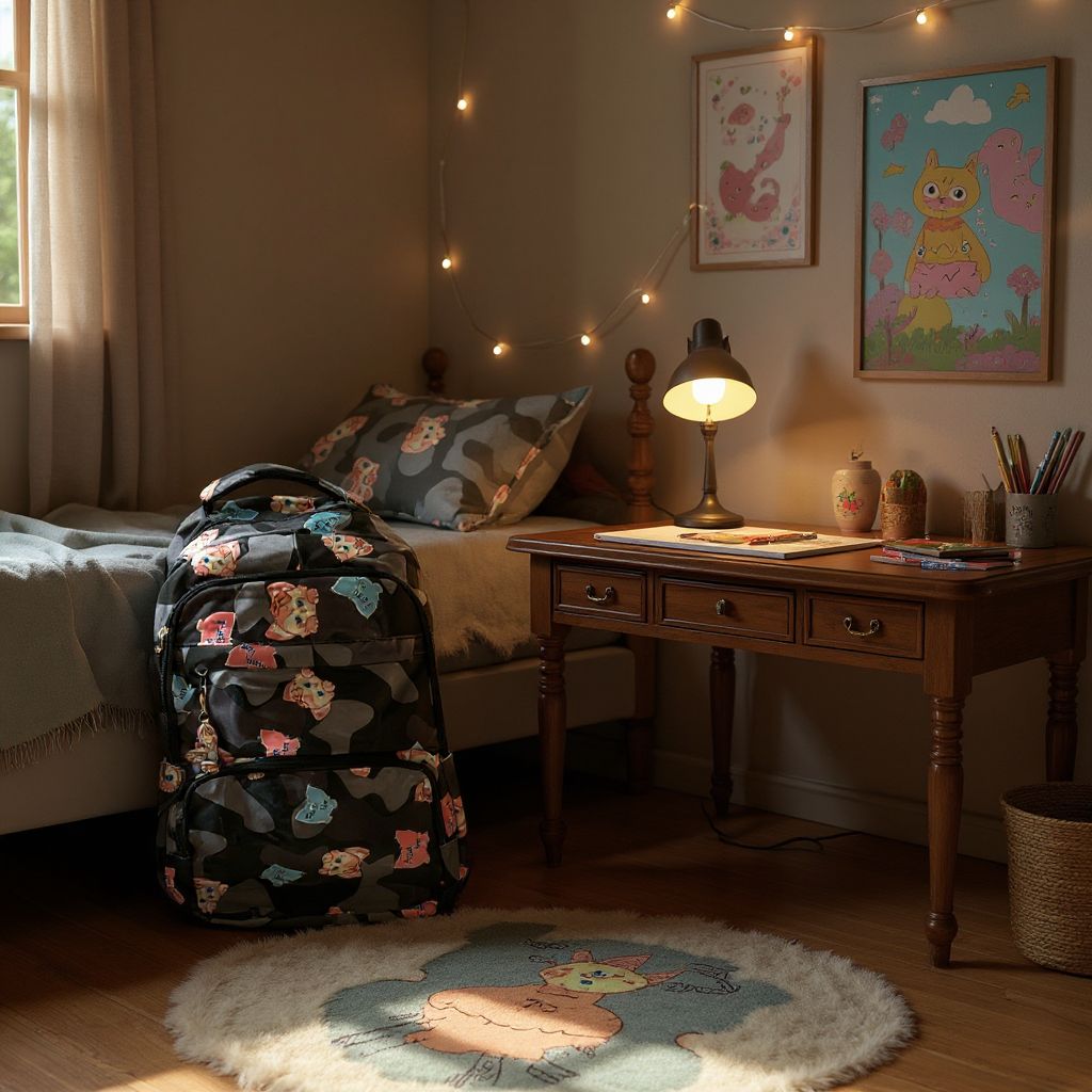 🎒 Rucsac Școlar cu Imprimeu Colorat – Practic, Rezistent și Atractiv