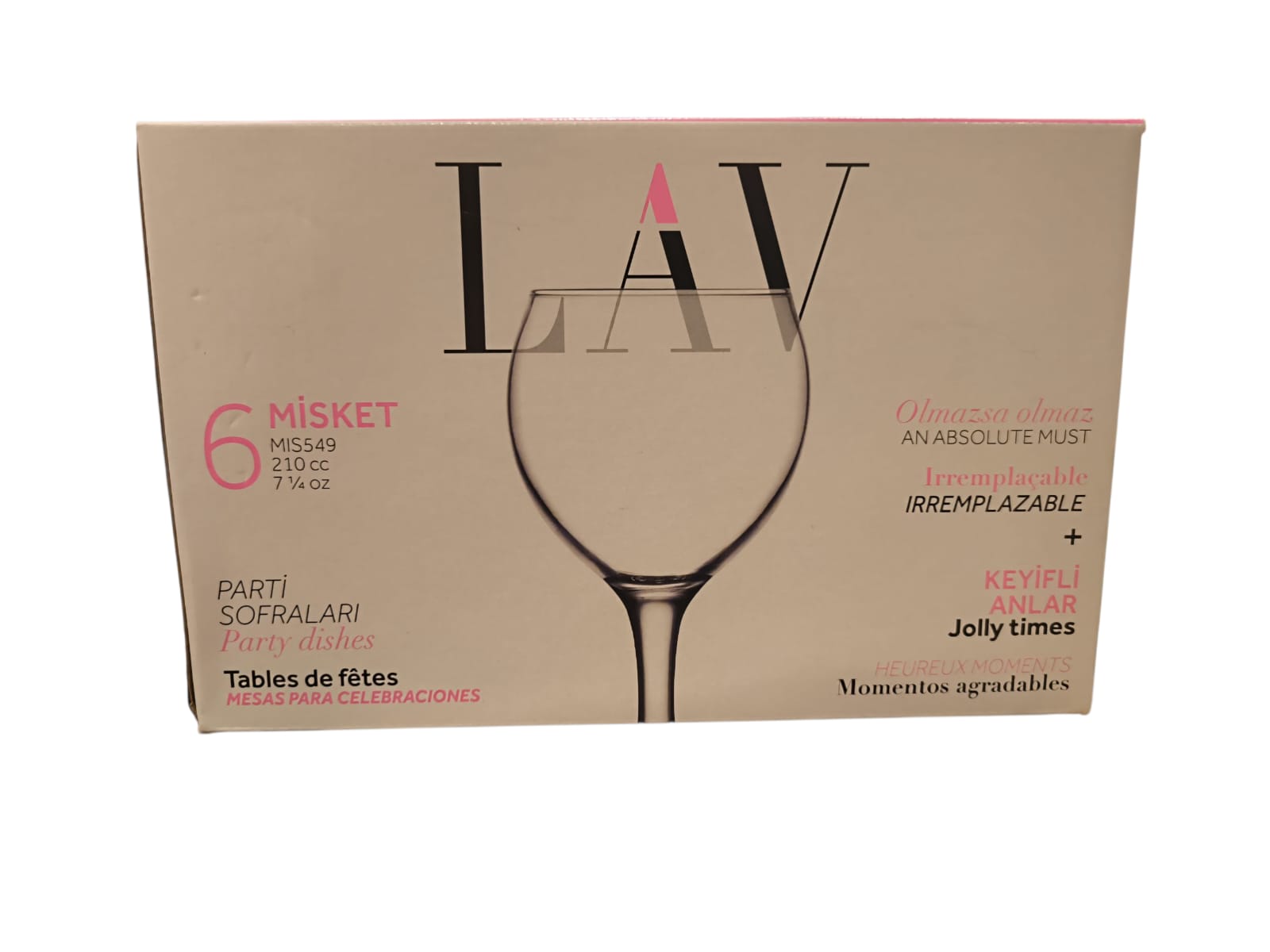 🍷 Set 6 Pahare LAV Misket 210 ml – Eleganță pentru orice ocazie! 🌟