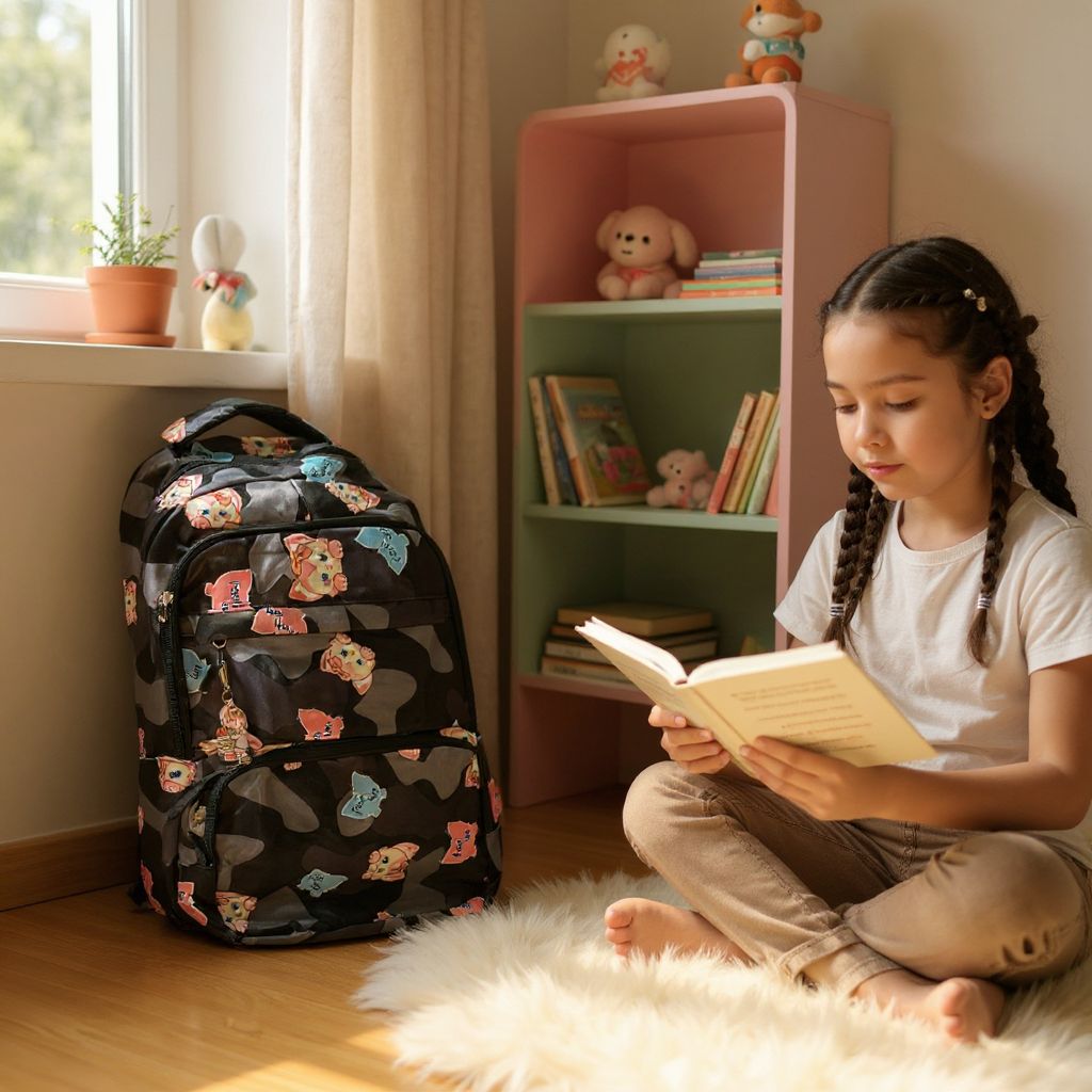 🎒 Rucsac Școlar cu Imprimeu Colorat – Practic, Rezistent și Atractiv