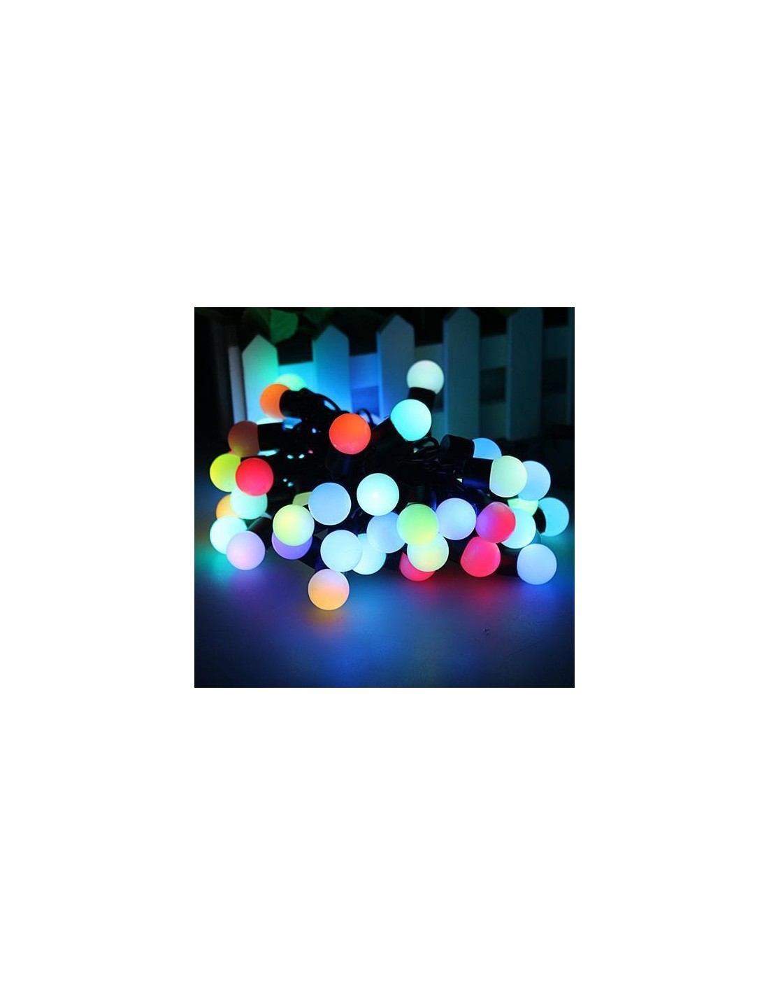 🎄 Instalație Luminoasă de Crăciun cu Globulețe Cherry – 20 LED-uri Multicolore 🎄