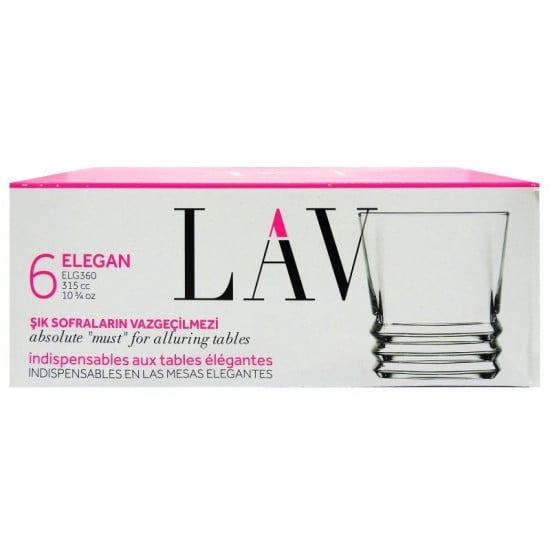 🥃 Set 6 Pahare LAV Elegant 360 – 315 ml – Stil modern pentru mese rafinate!