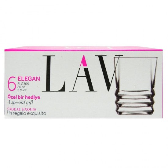 🥃 Set 6 Pahare LAV Elegan 80 ml – Stil rafinat în fiecare detaliu 🌸