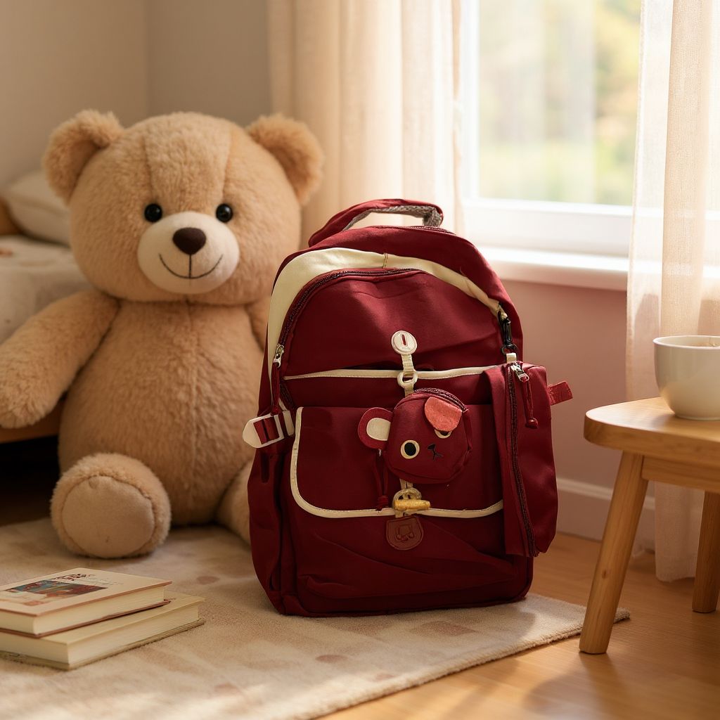 Ghiozdan Școlar „Teddy Bear” – Design Drăgălaș și Practic