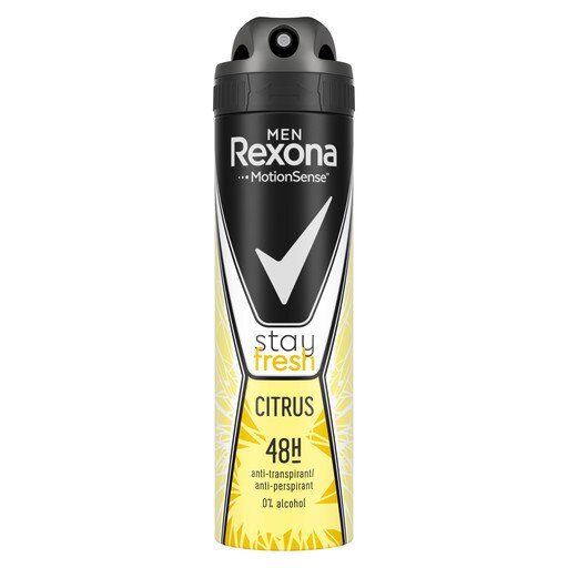 🍋 Deodorant Spray Bărbați Rexona Men Stay Fresh Citrus – 150 ml