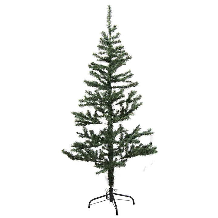 🎄 Brad Artificial Verde – 150 cm, Model Clasic cu Ramuri Rărite, Suport Metalic Inclus