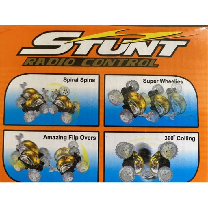 🚗✨ Mașină Stunt cu Telecomandă – Model Galben, Rotiri 360°, Lumini & Acrobații 🔥