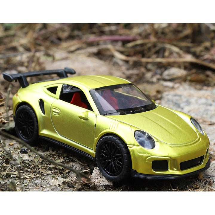 🚗✨ Mașinuță Die-Cast Porsche 911 GT3 – Model Metalic Scală 1:38 – Galben