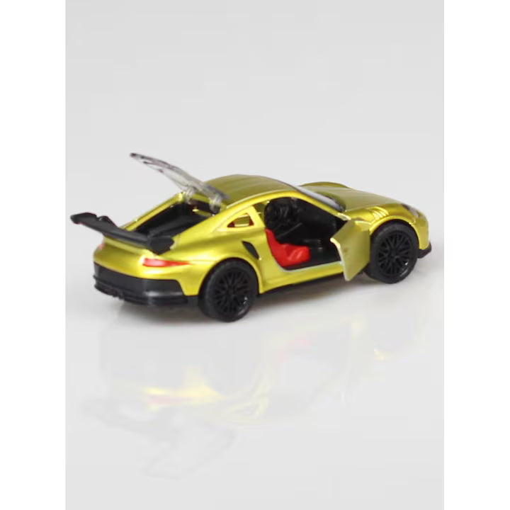🚗✨ Mașinuță Die-Cast Porsche 911 GT3 – Model Metalic Scală 1:38 – Galben