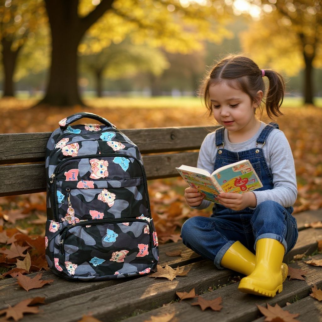 🎒 Rucsac Școlar cu Imprimeu Colorat – Practic, Rezistent și Atractiv
