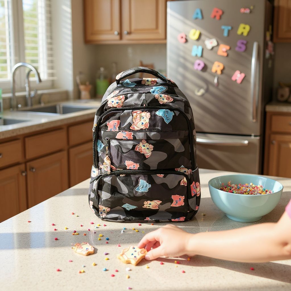 🎒 Rucsac Școlar cu Imprimeu Colorat – Practic, Rezistent și Atractiv
